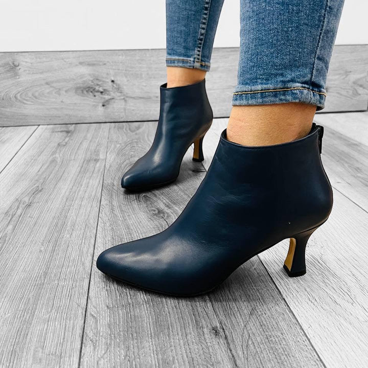 Tronchetti T01 Tacco Rocchetto 5 Cm - Vera Pelle Made in Italy Vari Colori - PinUp Shoes