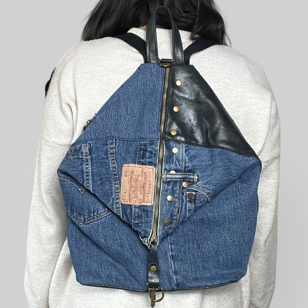 Zaino Vintage Denim/Pelle - PinUp Shoes